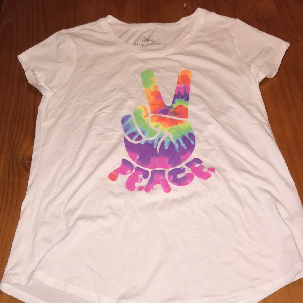 Tee shirt peace sign new